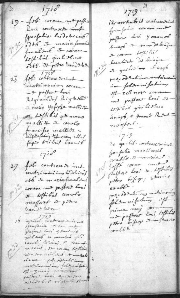 Huwelijksakte parochieregister