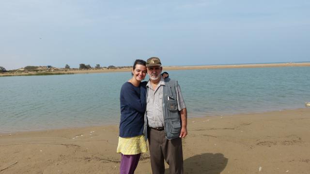 Habiba met haar Ba aan zee in Marokko in 2016.