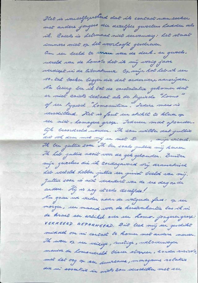 Tweede pagina van de brief.