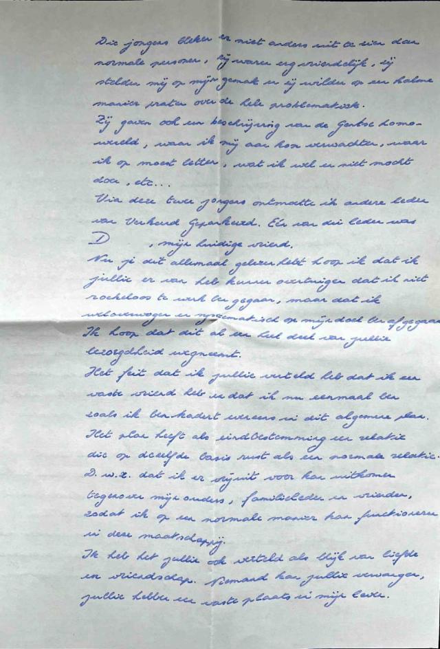 Vierde pagina van de brief.